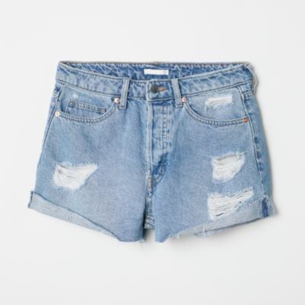 H&M Distressed Denim Shorts